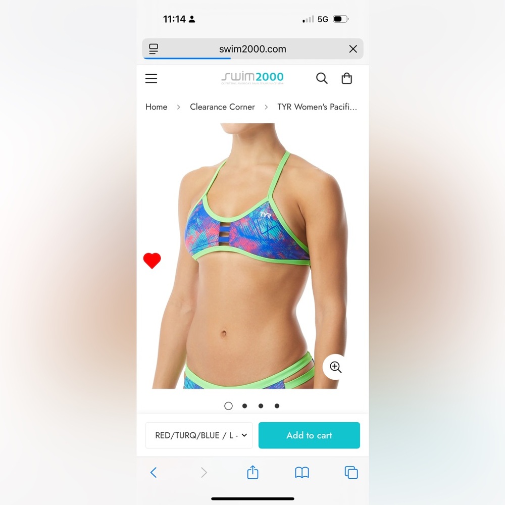 TYR canvas Pacific bikini. Dura fast fabric.   Triathlons.  Swim. Surfing. Sexy